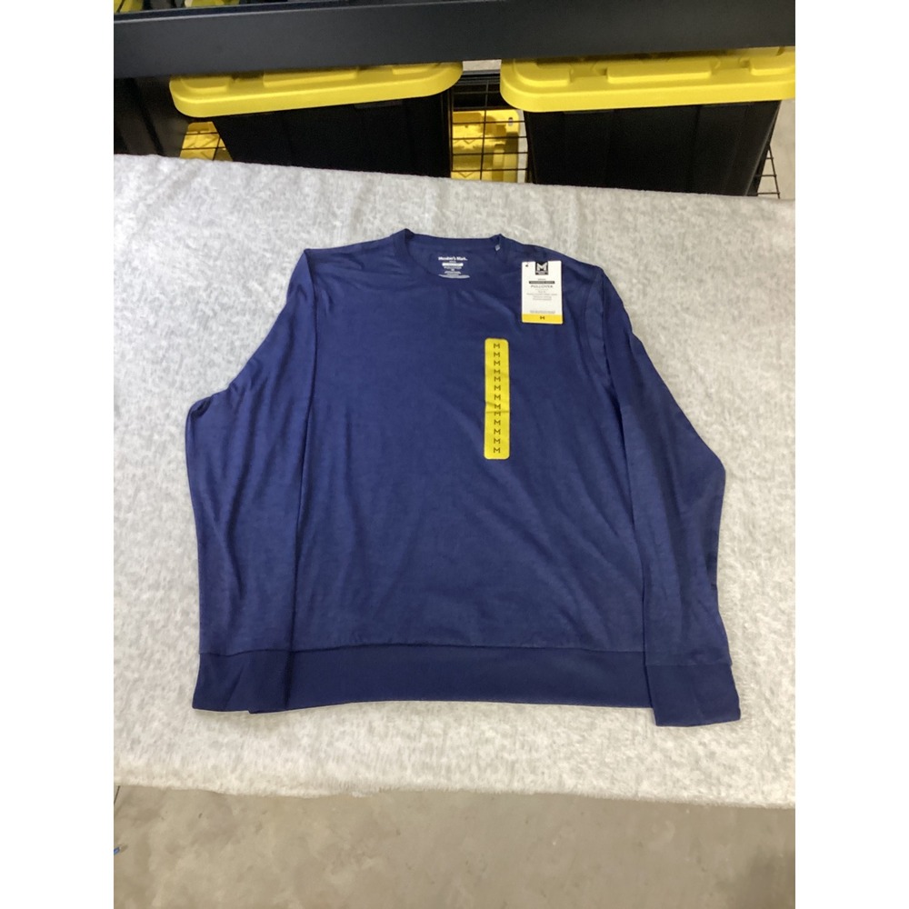 Members Mark Favorite Soft Pullover Navy Blue‎ Mens Medium MM25549 NWT